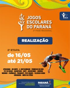 Jogos Escolares do Paraná entram na 2ª fase regional entre os dias 16 e 21 de maio